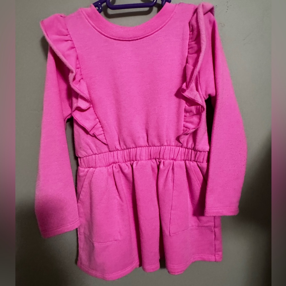 Splendid Pink Long Sleeve Ruffle Tee